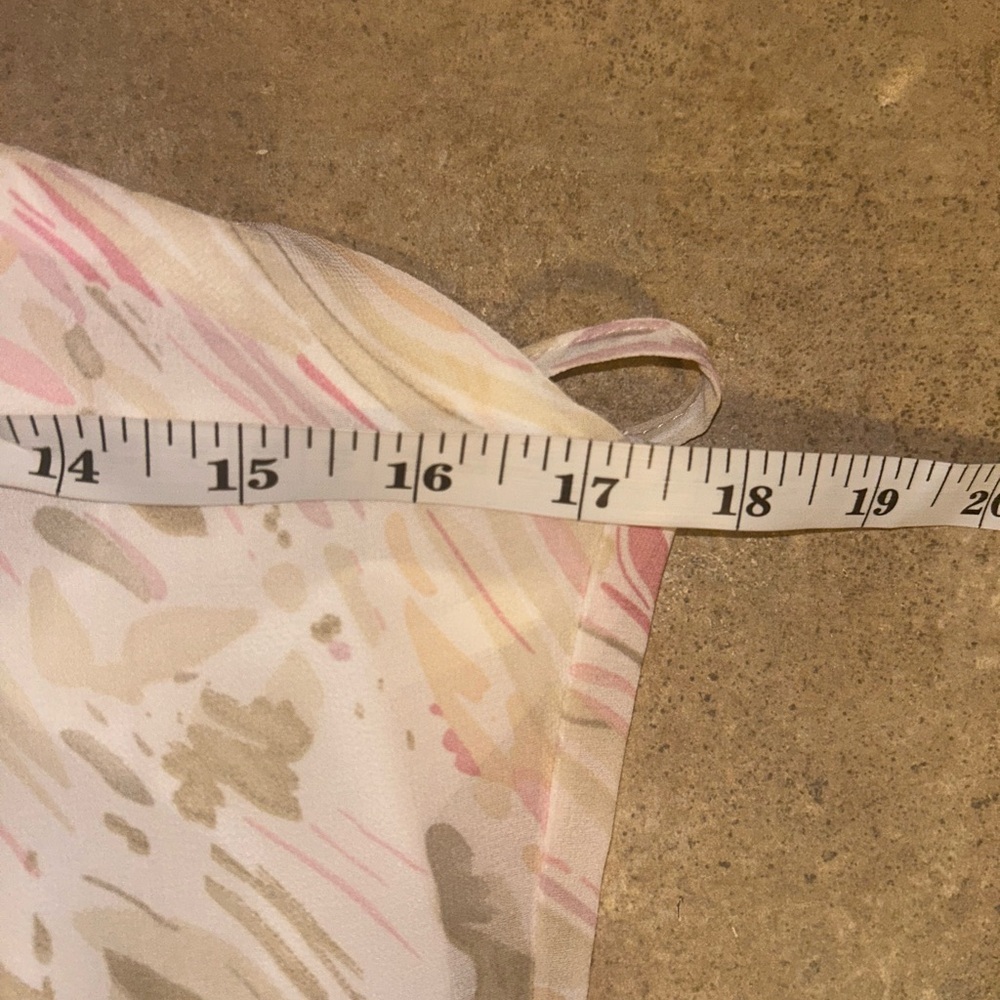 Virgo & Aster dress - white with light pink/beige print open back maxi NWT - Picture 13 of 14